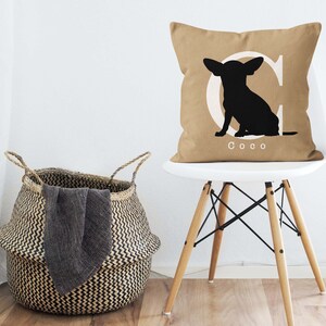Personalized Chihuahua name pillow / Custom Chihuahua dog lover gift / Chihuahua mom gift / Chihuahua silhouette pillow / Pet memorial gift bild 5
