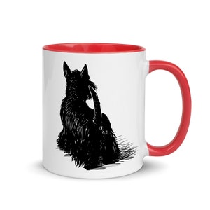 Scottish Terrier mug / Scottie dog gift / Scottish dog gift / Gift for Scottie mom / Scottie dog dad gift / Dog lover mug / Dog owner gift Red