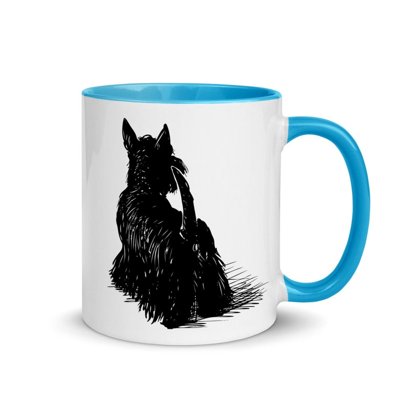 Scottish Terrier mug / Scottie dog gift / Scottish dog gift / Gift for Scottie mom / Scottie dog dad gift / Dog lover mug / Dog owner gift Blue