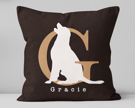 Custom Labrador pillow / Labrador mom gift / Labrador dad gift / Labrador owner gift / Labrador silhouette pillow / Dog memorial gift