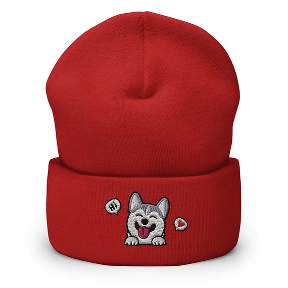 Husky beanie / Husky mom gift / Husky dad gift / Husky owner gift / Dog lover gift / Pet lover gift / Funny Husky gift / Embroidered hat