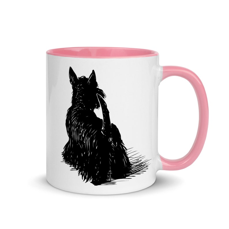 Scottish Terrier mug / Scottie dog gift / Scottish dog gift / Gift for Scottie mom / Scottie dog dad gift / Dog lover mug / Dog owner gift Pink