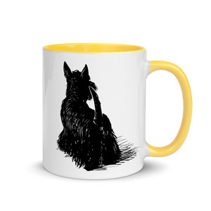 Scottish Terrier mug / Scottie dog gift / Scottish dog gift / Gift for Scottie mom / Scottie dog dad gift / Dog lover mug / Dog owner gift Yellow