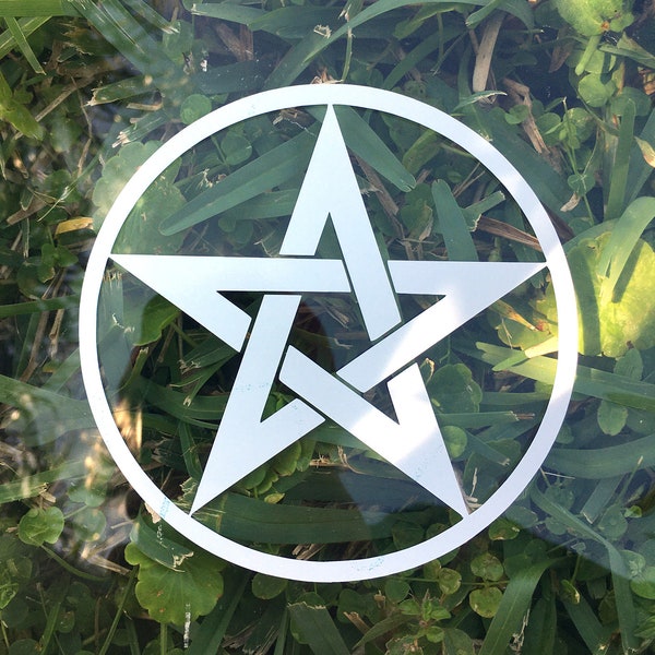 Pentagram Vinyl Decal for Journals, Laptops, Cars, Bumper Stickers, Crafts, Celtic, Pagan, Wicca, Witchy, Pentagram, Alchemy,Spiritual Decal