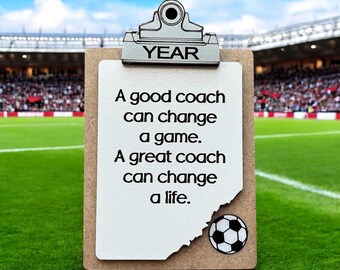 Soccer Coach Ornament/ Clipboard Coach Ornament/ Coach Ornament/ Sports Coach/ Sports Ornaments/ Coach Gift/ Saying Options