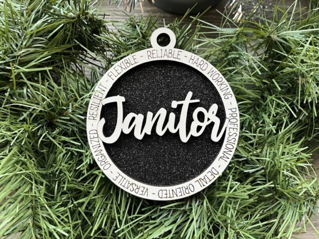 Janitor Ornament/ Janitor Gift/ Christmas Ornament/ Christmas Gift