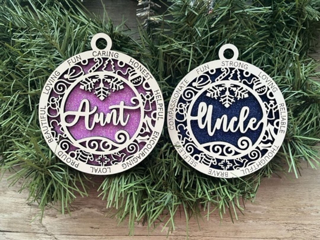Aunt Ornament/ Uncle Ornament/ Cousin Ornament/ Christmas Ornament ...