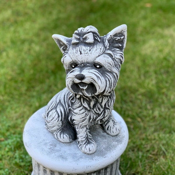 Yorkie Statue Etsy