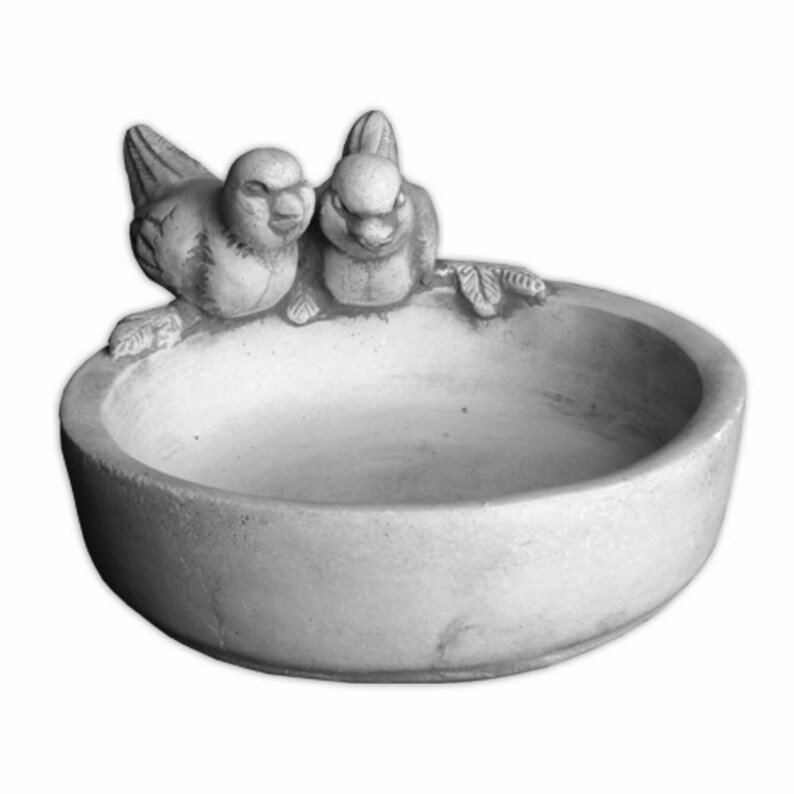 Stone Bird Bath Concrete Decor Bird Lover Gift Bird Garden Etsy