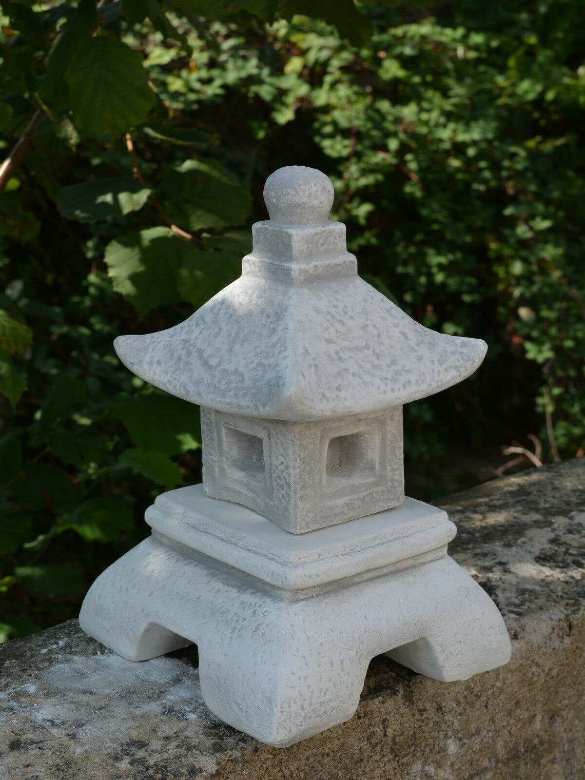 Garden Ornament Pagoda Statue Japanese Stone Lantern Concrete Etsy