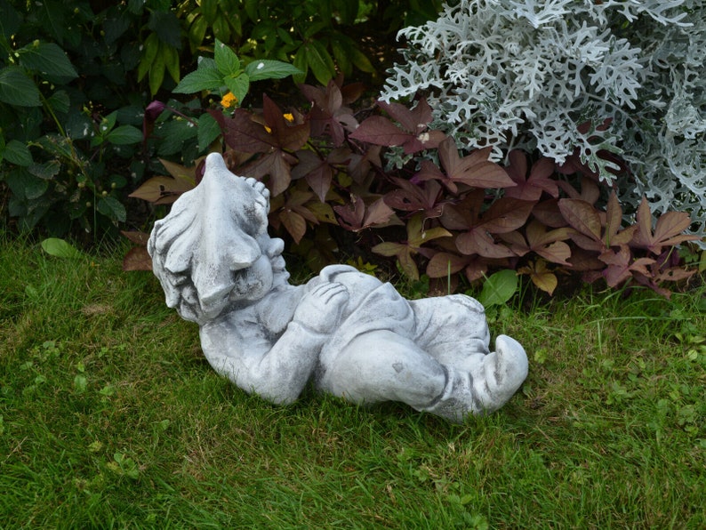 Garden Gnome Figurine Stone Gnome Sculpture Troll Statue Etsy
