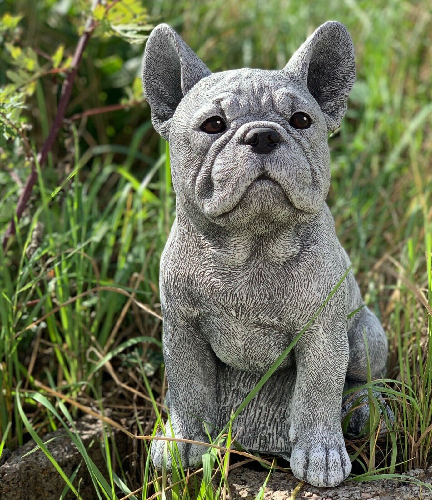 French Bulldog Statue Frenchie Statue Stone Bulldog Decor Etsy