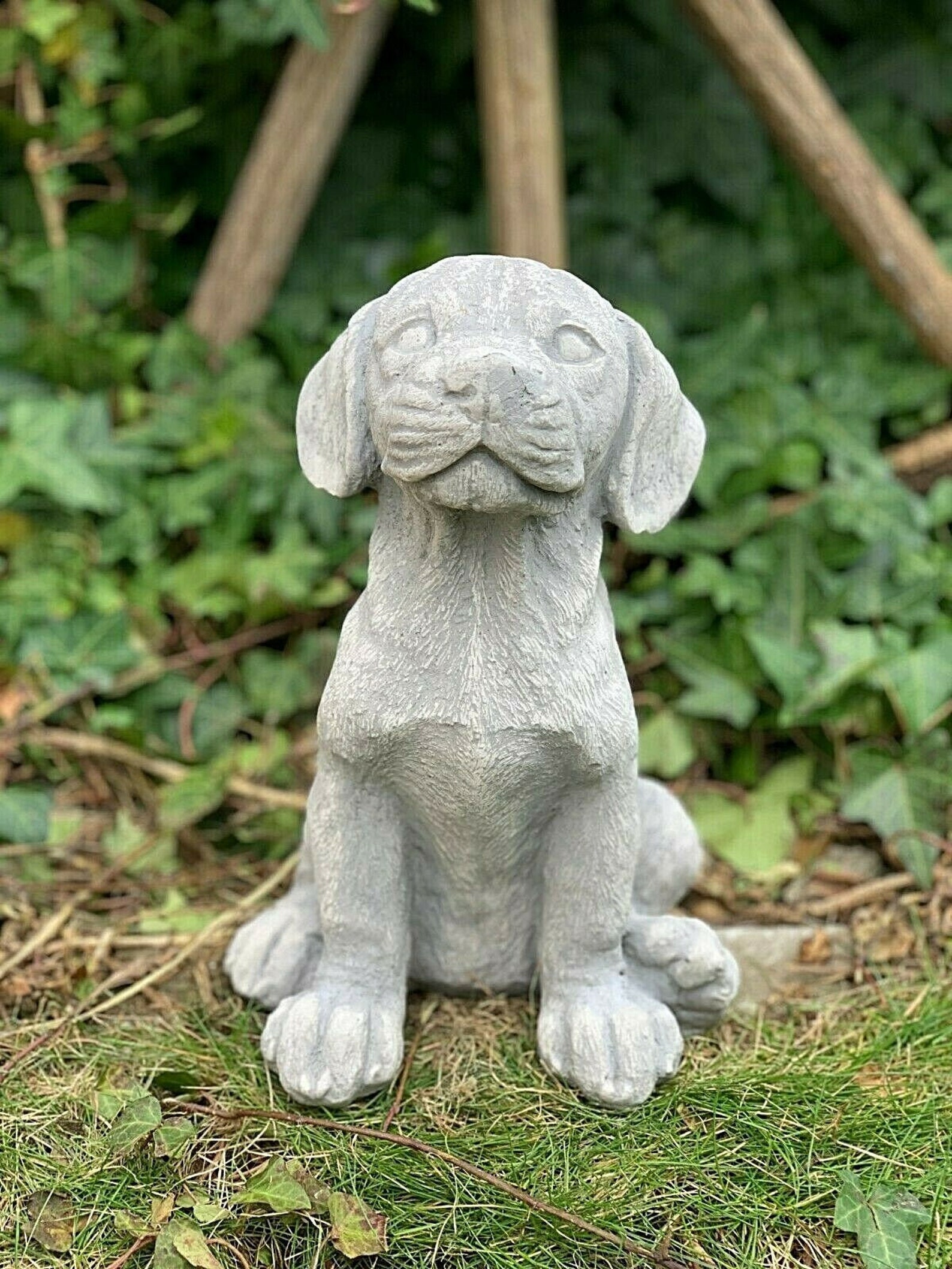 Stone Labrador Statue Concrete Dog Figure Pet Loss Gift Etsy