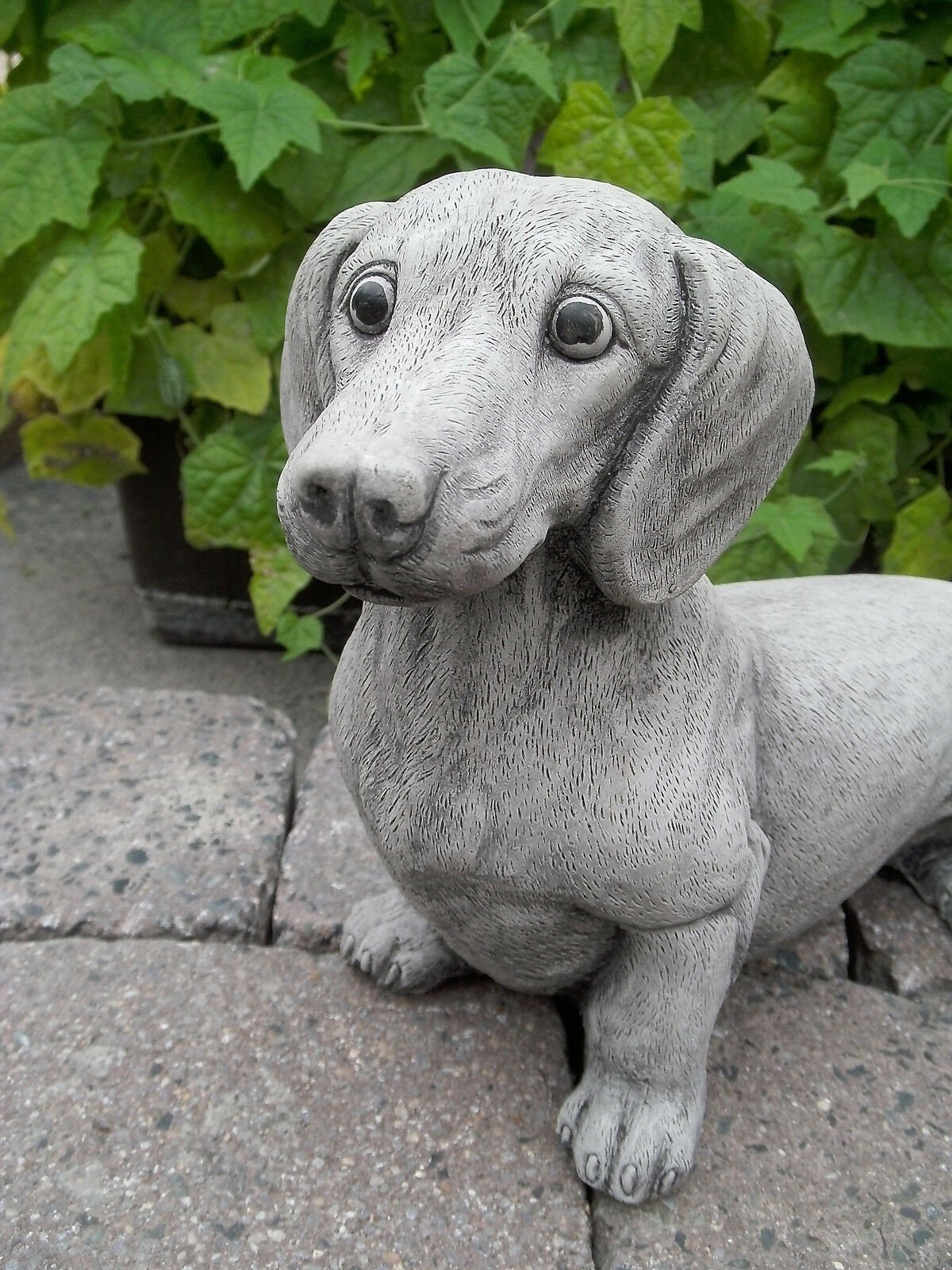 Stone Dachshund Garden Statue Teckel Dachshund Dog Statue Etsy
