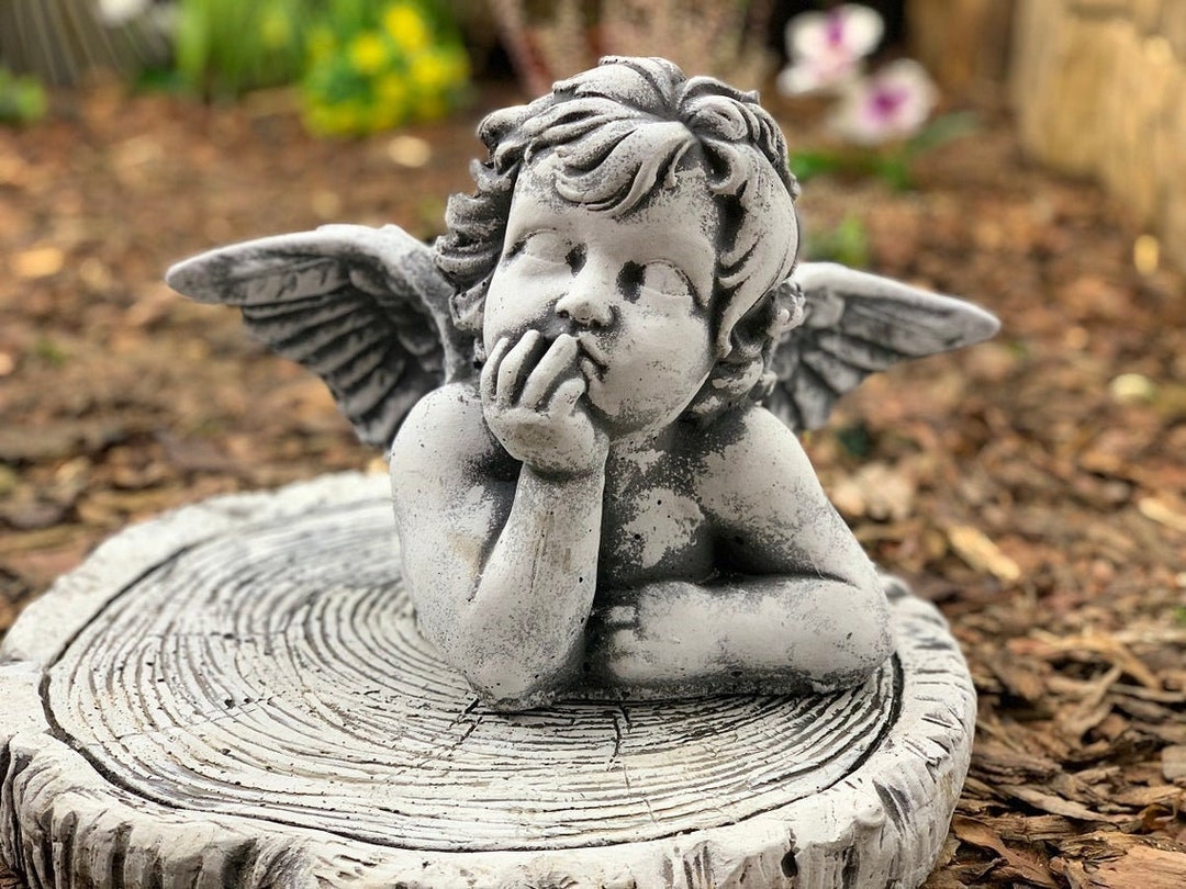 Baby Boy Bust Concrete Angel Bust Figure Angel Statue Angel - Etsy Norway