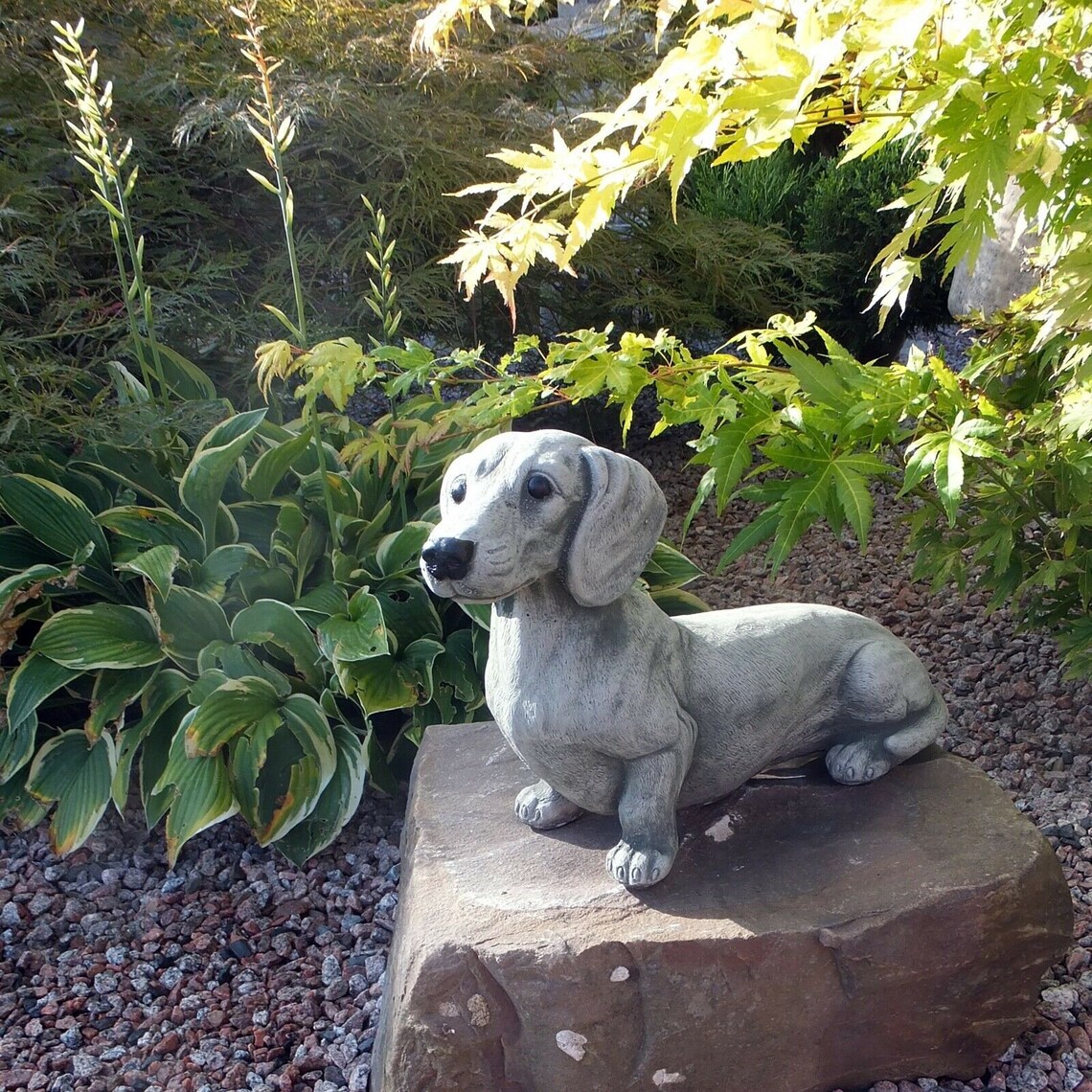 Dachshund Sculpture Stone Dog Statue Dachshund Dog Figure Etsy Hong Kong
