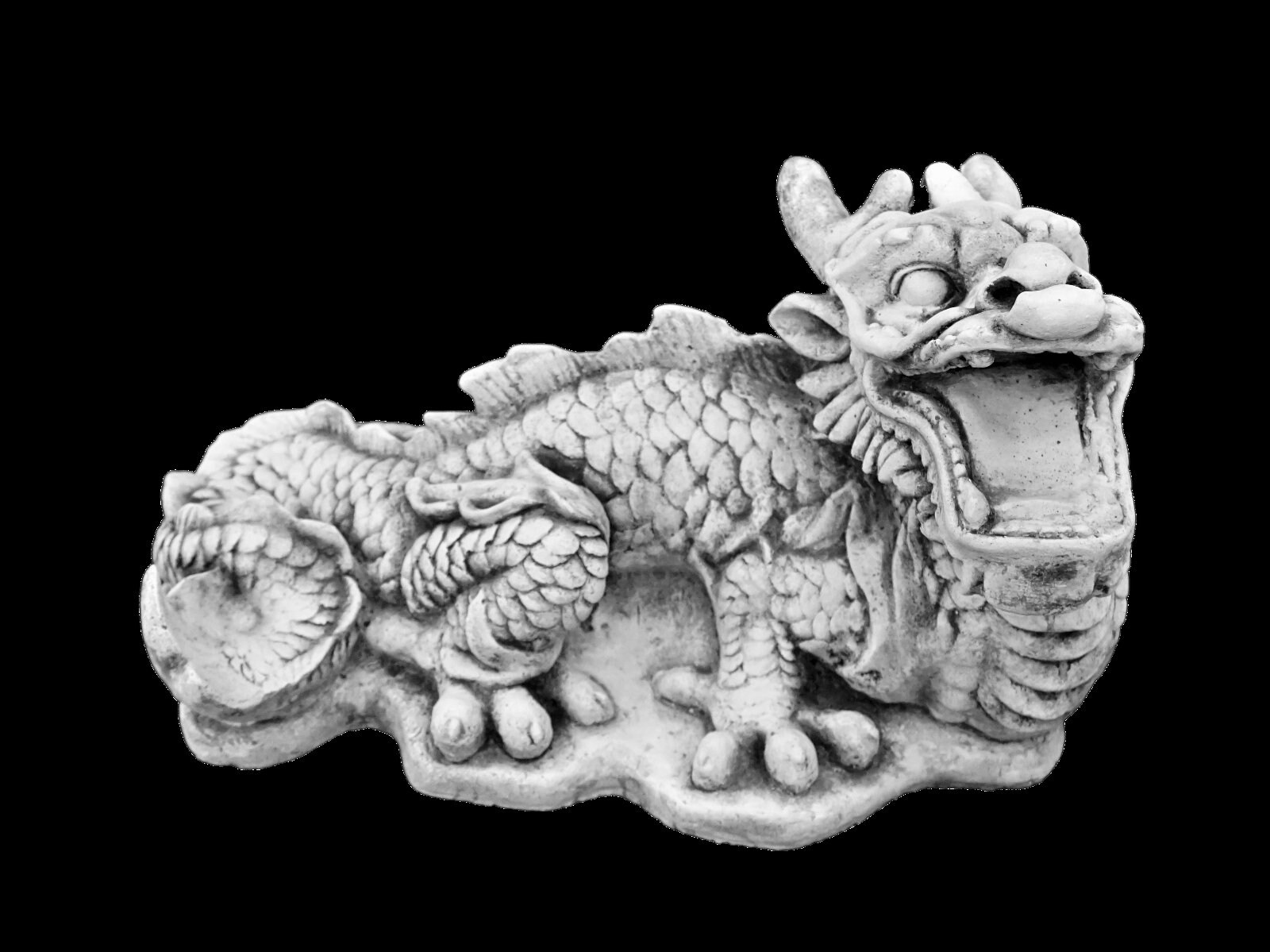 Chinese Dragon Cement Dragon Statue Dungeon and Dragons Etsy