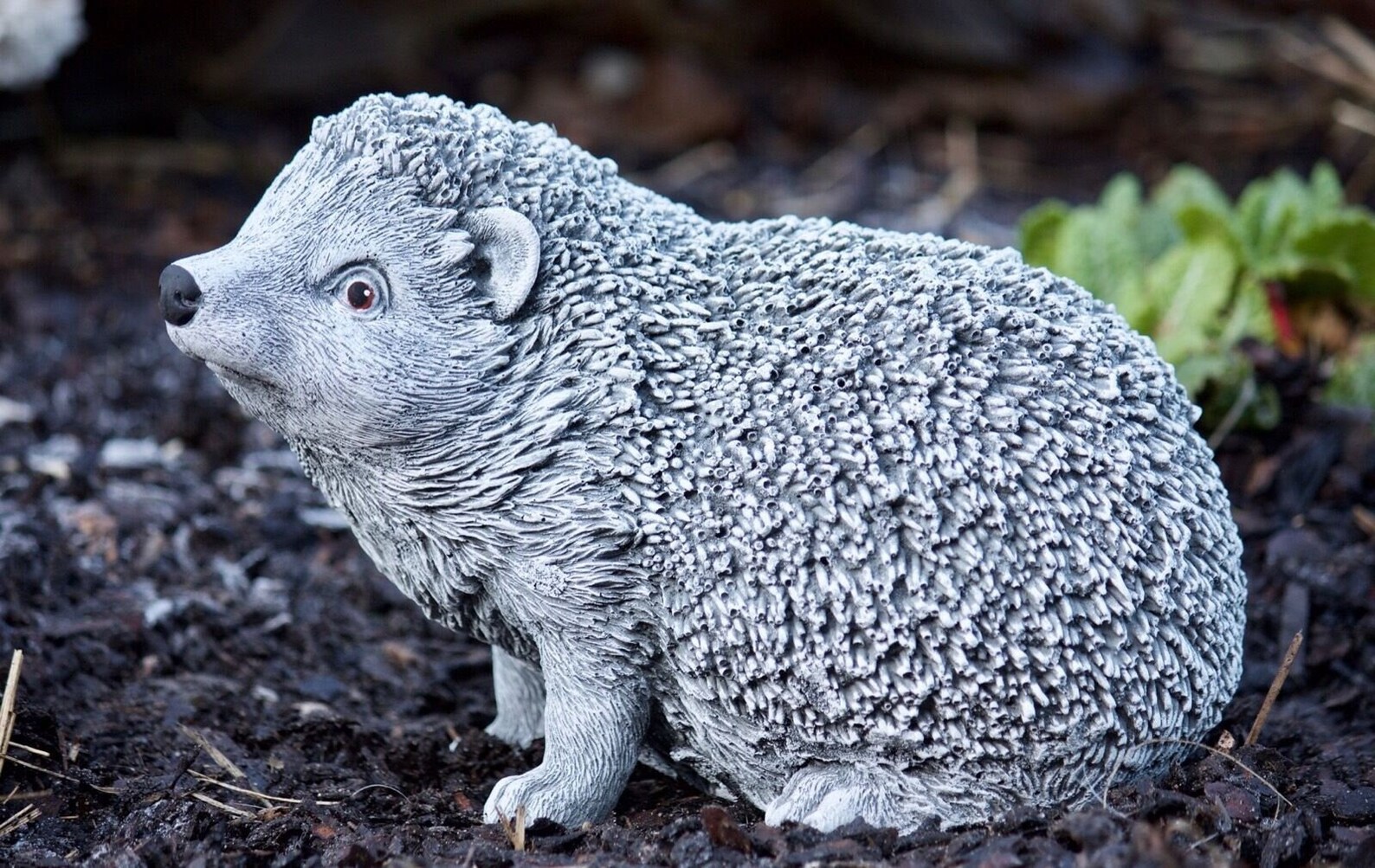 Stone Hedgehog Statue Concrete Hedgehog Sculpture Animal Lover Etsy