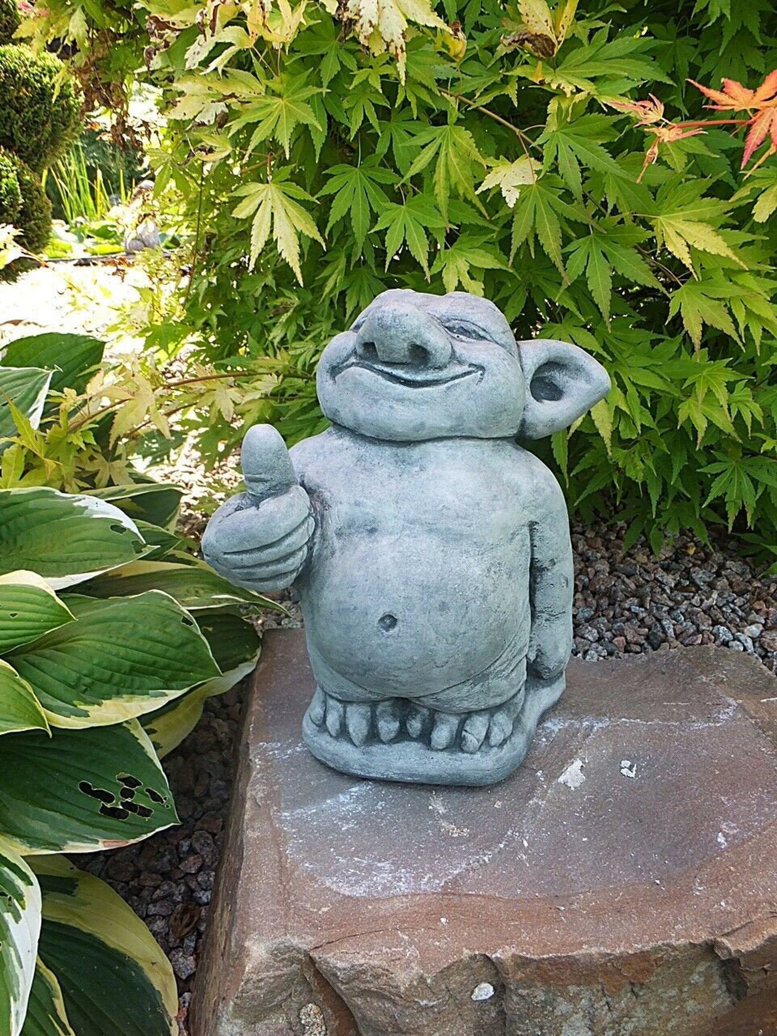 Super Troll Figurine Stone Troll Statue Backyard Design Etsy
