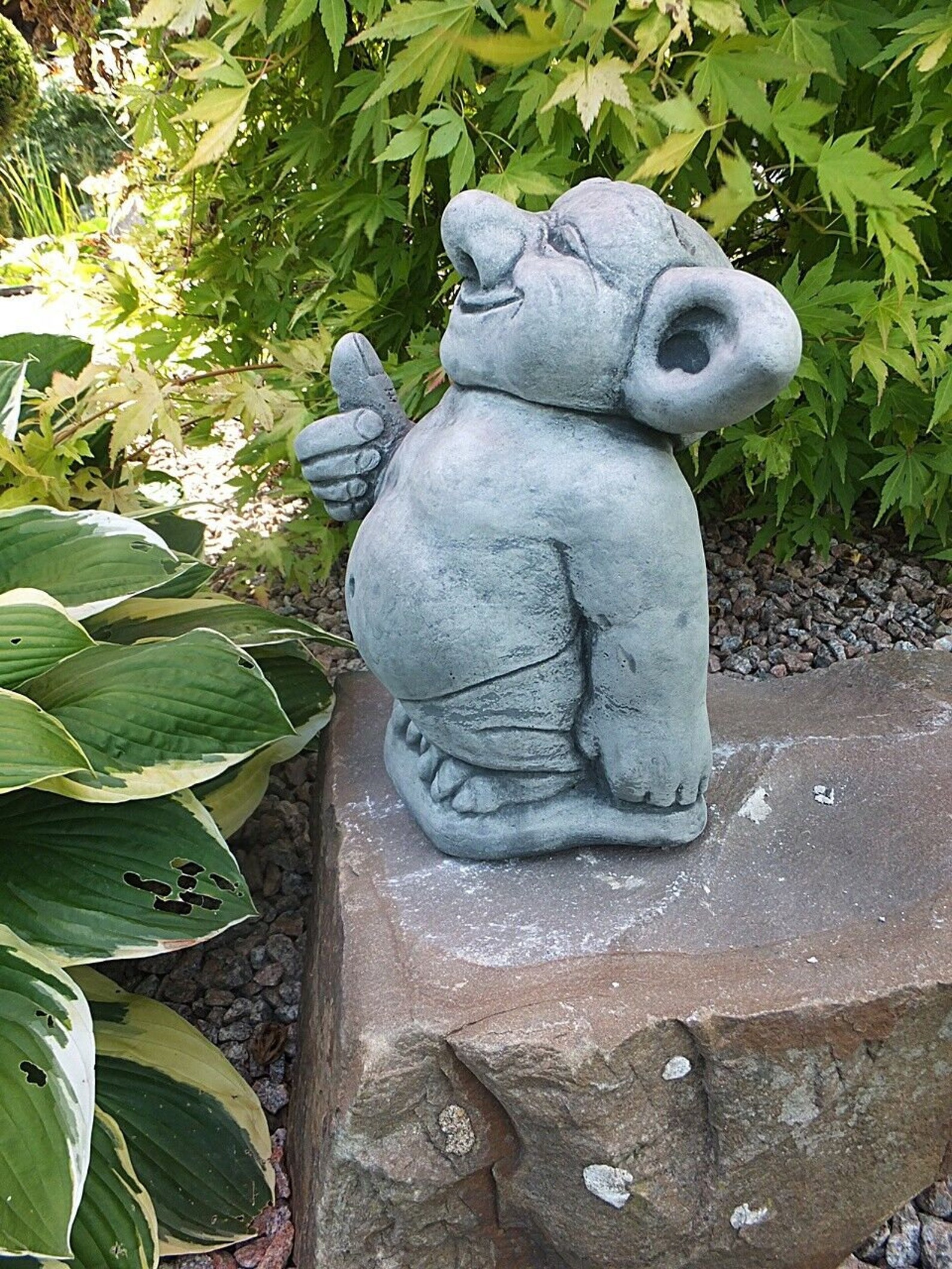 Super Troll Figurine Stone Troll Statue Backyard Design Etsy