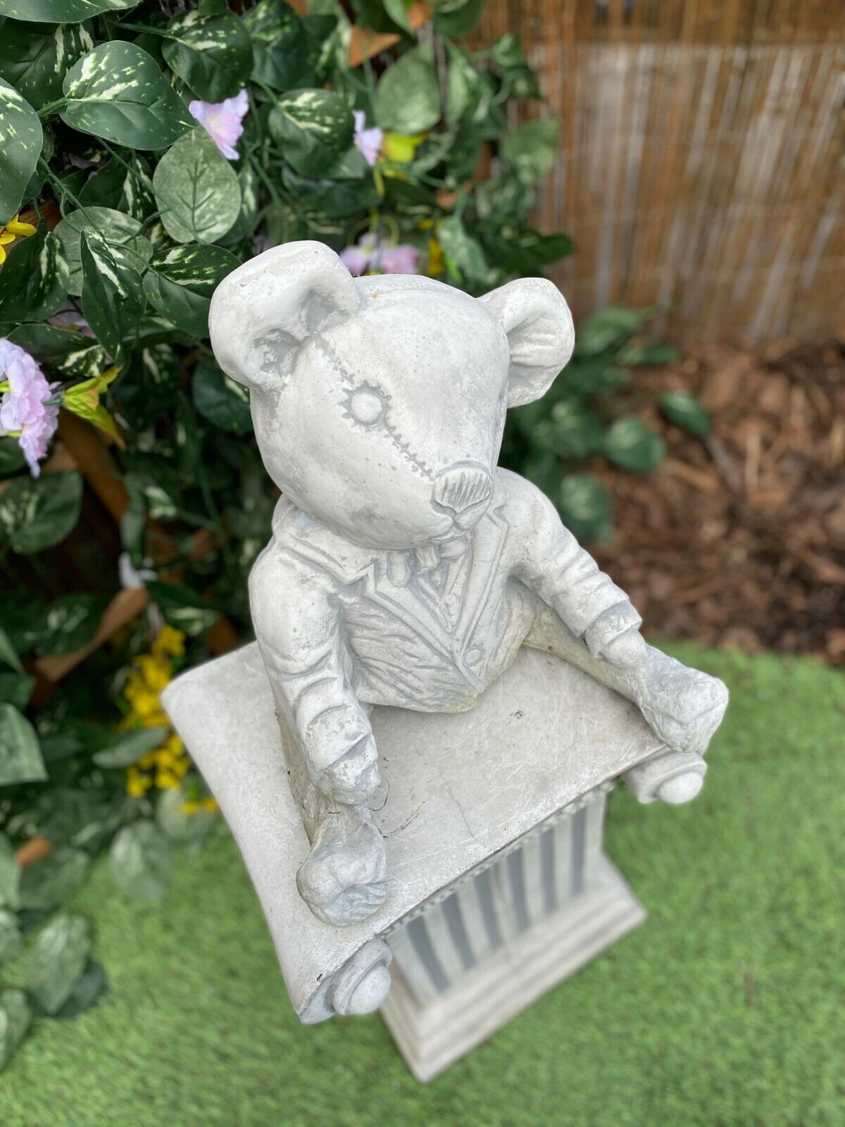 Teddy Bear Figurine Bear Statue Stone Bear Bear Ornament Etsy