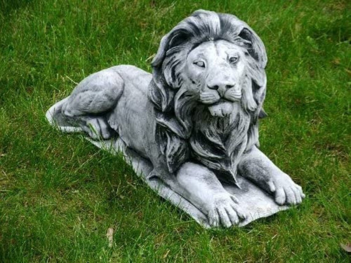 Big Lion Sculpture Guardian Lion Statue Stone Lion Animal Etsy