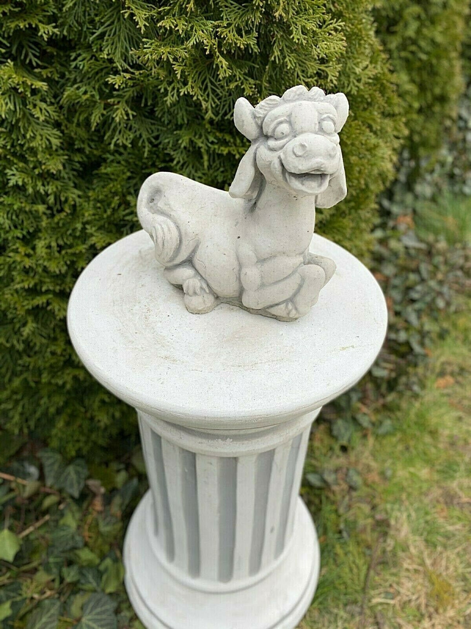 Three Cow Set Concrete Cows Statues Cow Ornament Outdoor Etsy