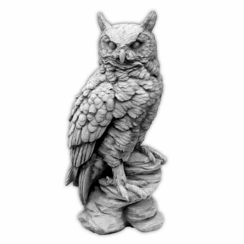 Owl Statue Concrete Owl Owl Outdoor Decor Fairy Garden Owl Etsy
