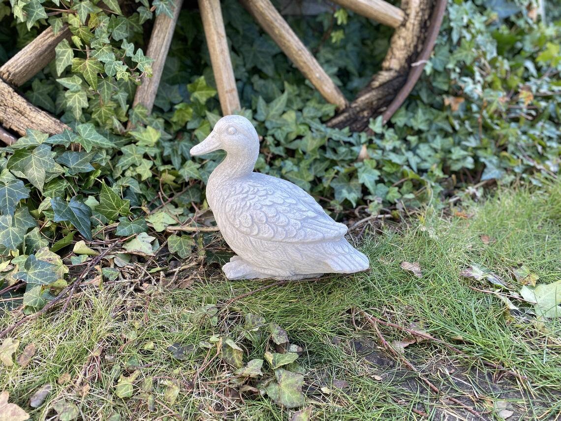 Lifelike Duck Statue Concrete Farm Duck Art Figurine Etsy