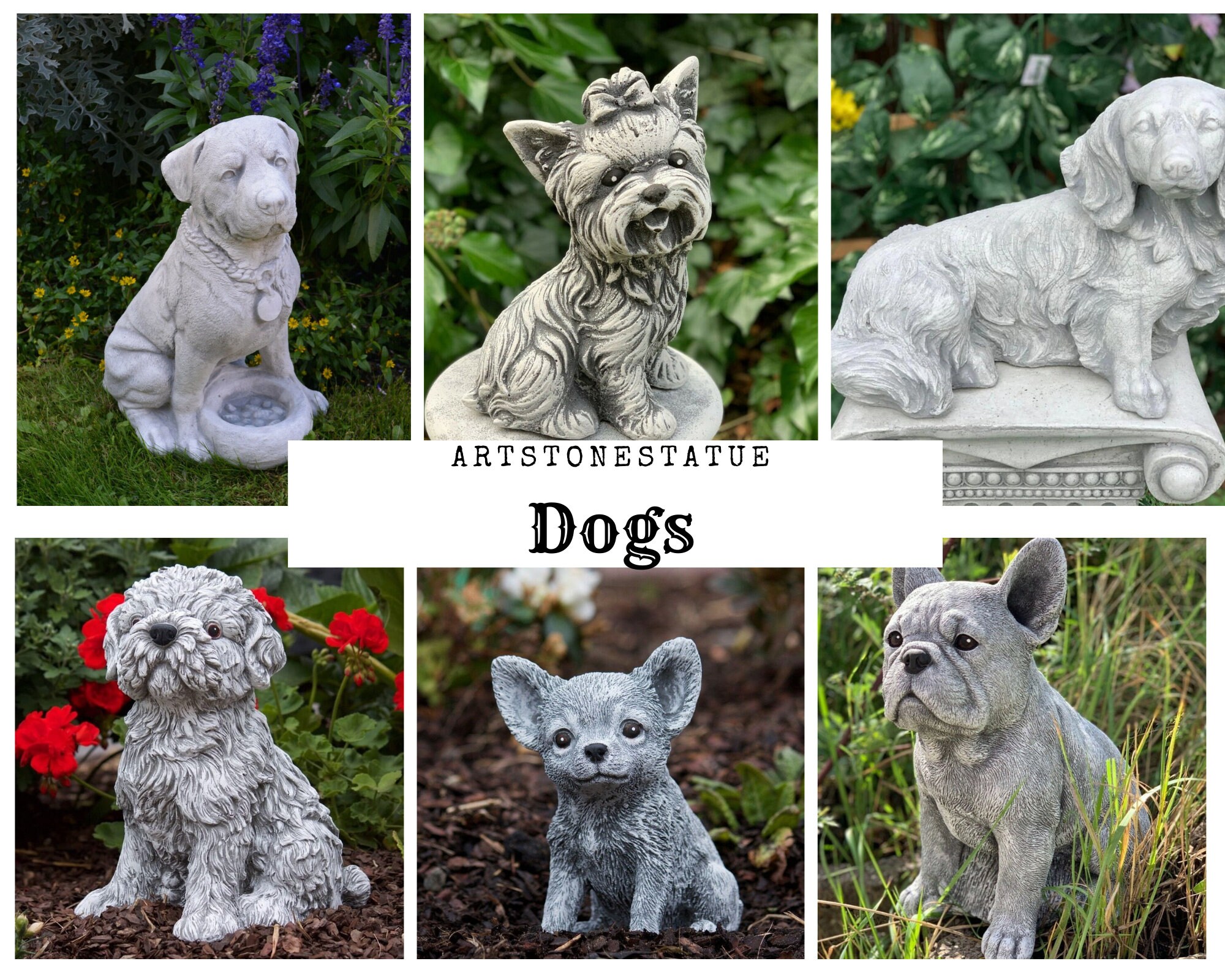 Stone Dachshund Garden Statue Teckel Dachshund Dog Statue Etsy