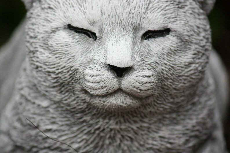 Stone Cat Statue Sleeping Cat Memorial Cat Concrete Statue - Etsy