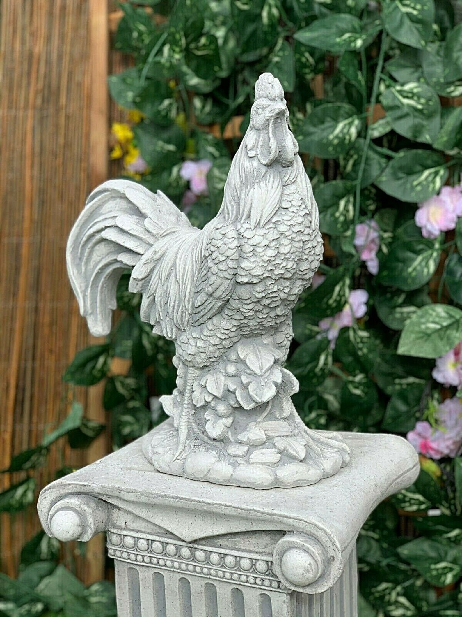 Solid Rooster Statue Concrete Rooster Lake Decorlawn Etsy