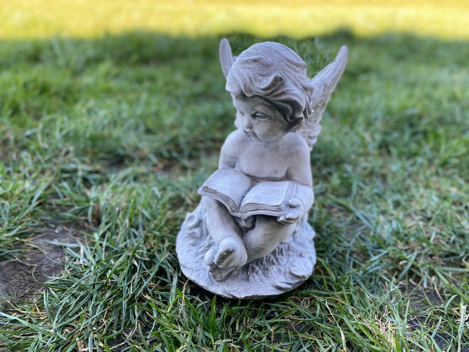 Lovely Baby Angel Concrete Angel Figurine Christian Decor Etsy
