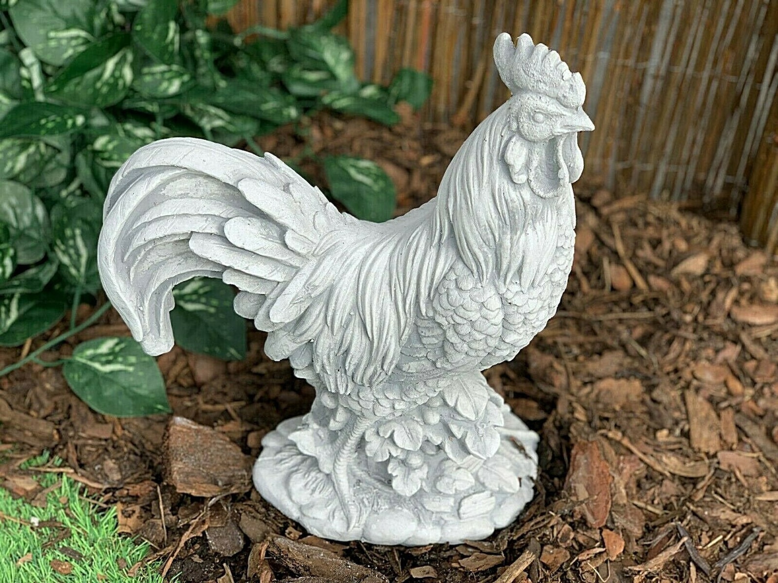 Stone Rooster Figurine Cock Statue Rooster Decor Farmhouse Etsy UK