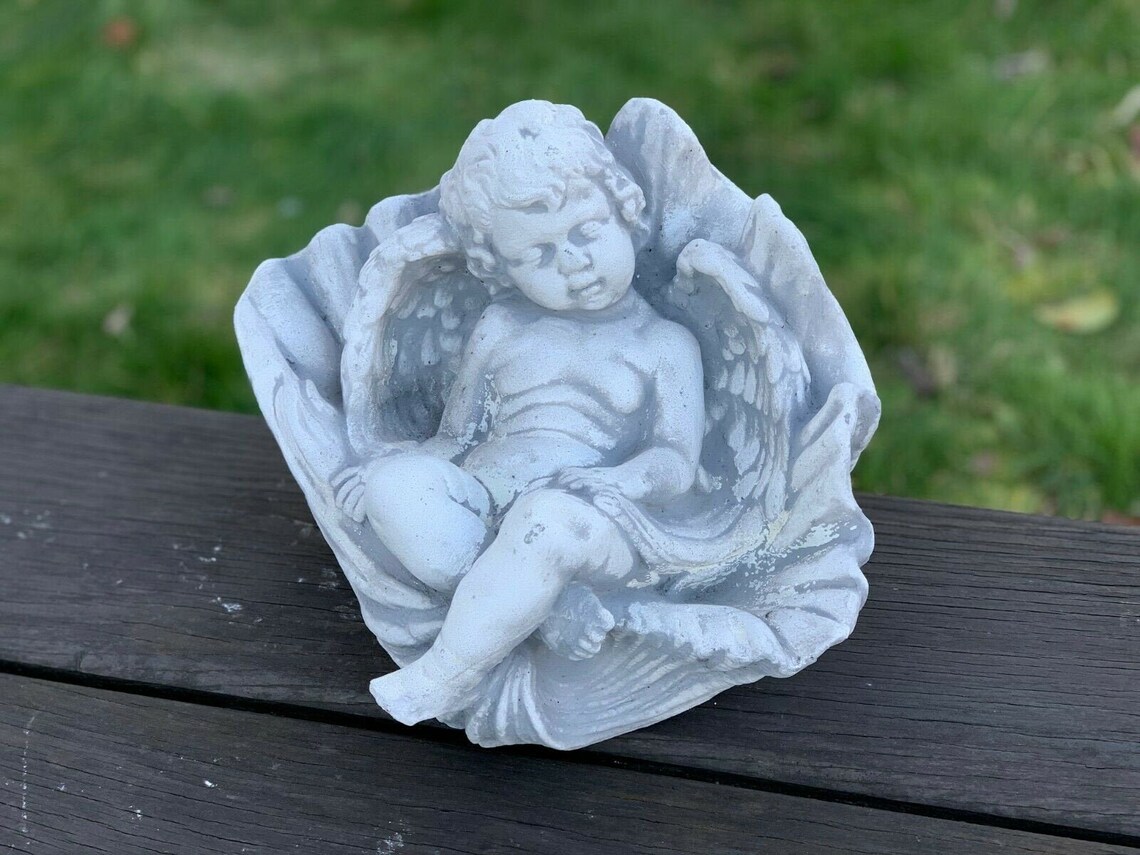 Sleeping Angel Angel Figurine Concrete Angel Baby Angel In Etsy