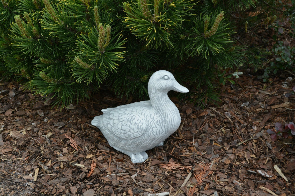Concrete Duck Garden Duck Duck Decor Miniature Duck Etsy