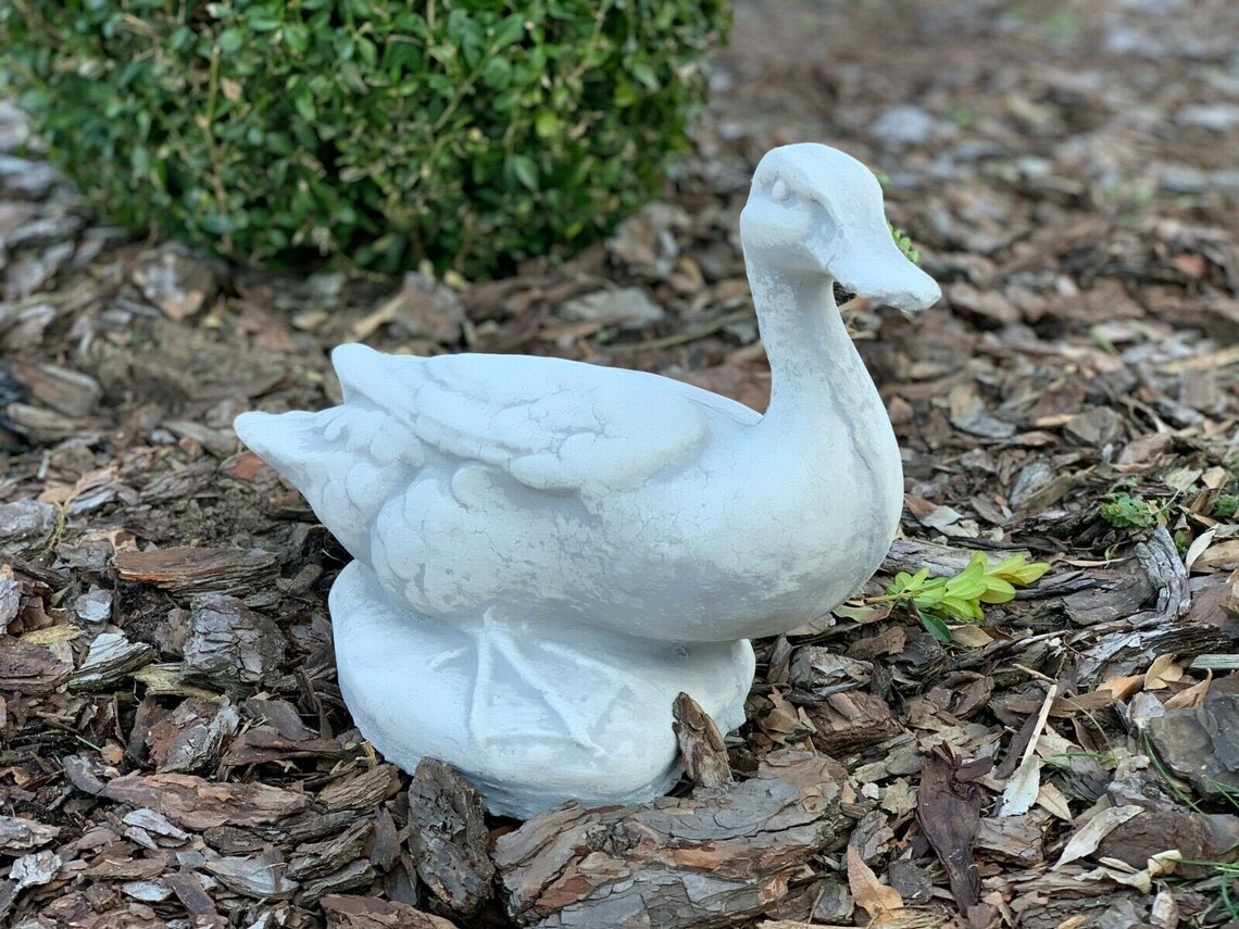 Concrete Duck Duck Statue Ducks Duck Ornament Duck Yard Etsy