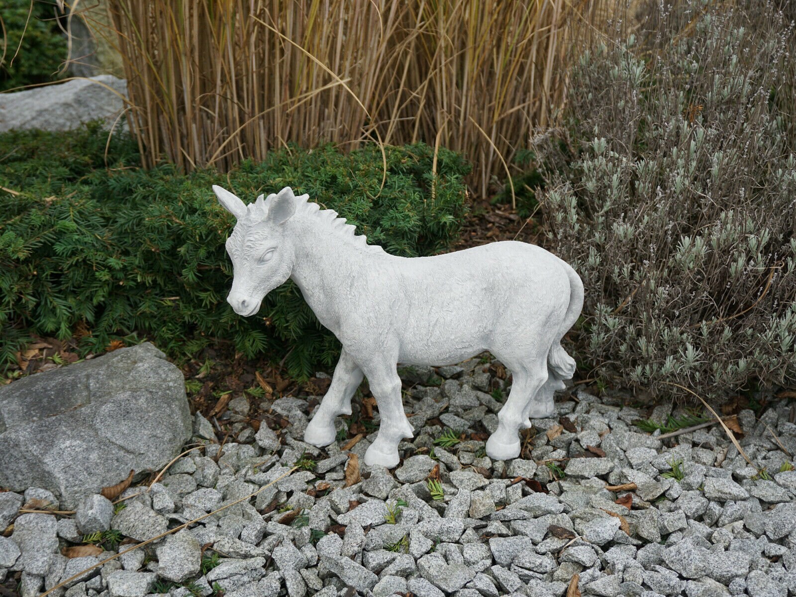 Lifelike Donkey Sculpture Concrete Donkey Figure Farmhouse Etsy