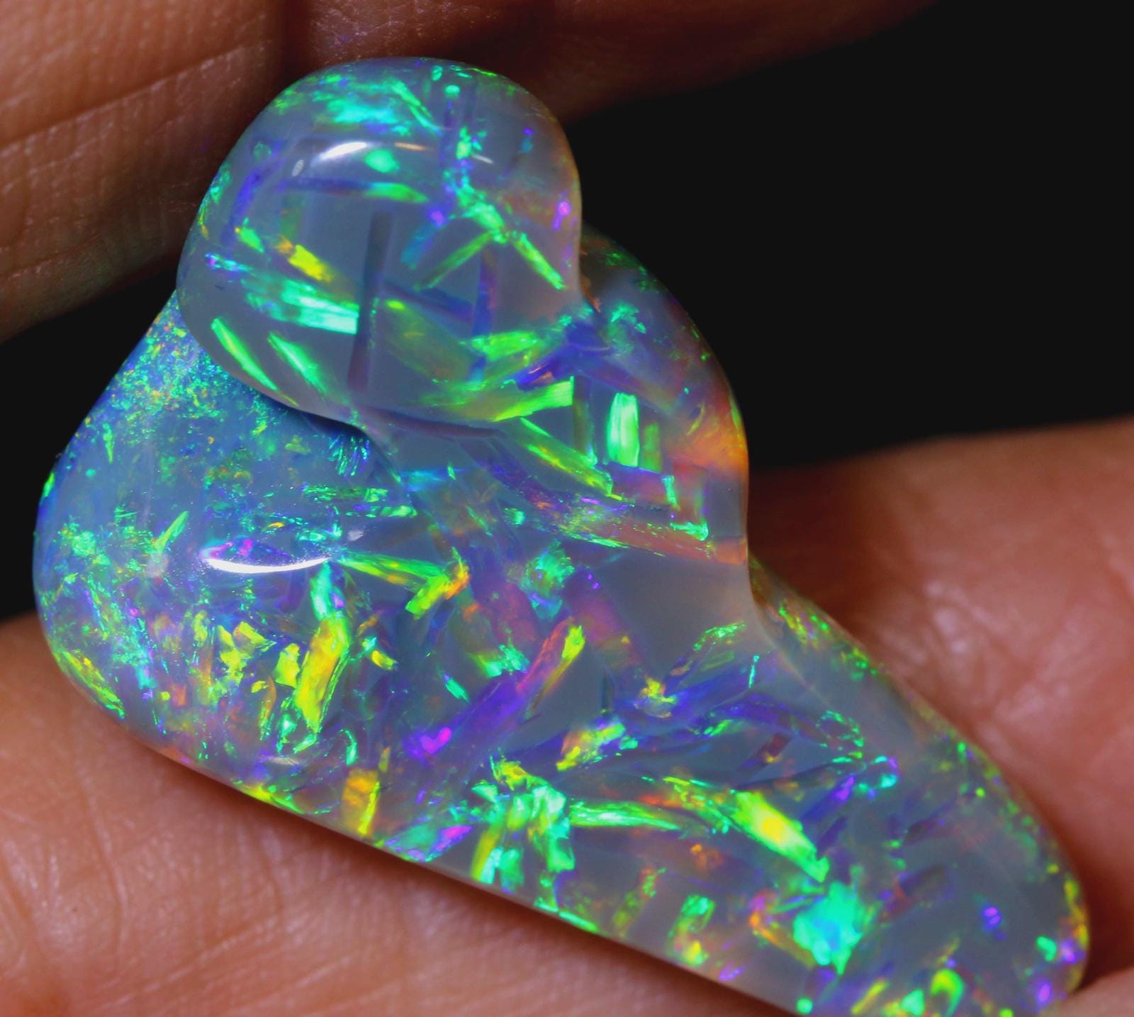 N4 14 Cts Stunning Chaff Pattern Black Opal INV-3547 - Etsy Canada