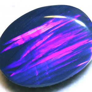 N 1- 9.28 carats Quality Black Opal Polished Stone Double Sided