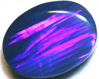 N 1- 9.28 carats Quality Black Opal Polished Stone Double Sided