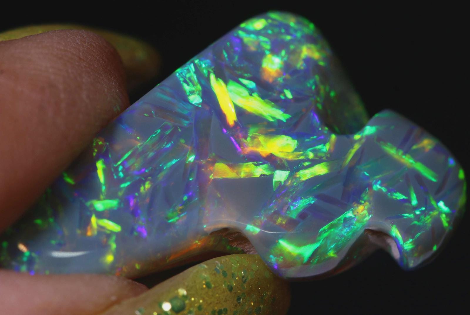 opal様 N4 14 Cts Stunning Chaff Pattern Black Opal INV-3547 - Etsy Canada