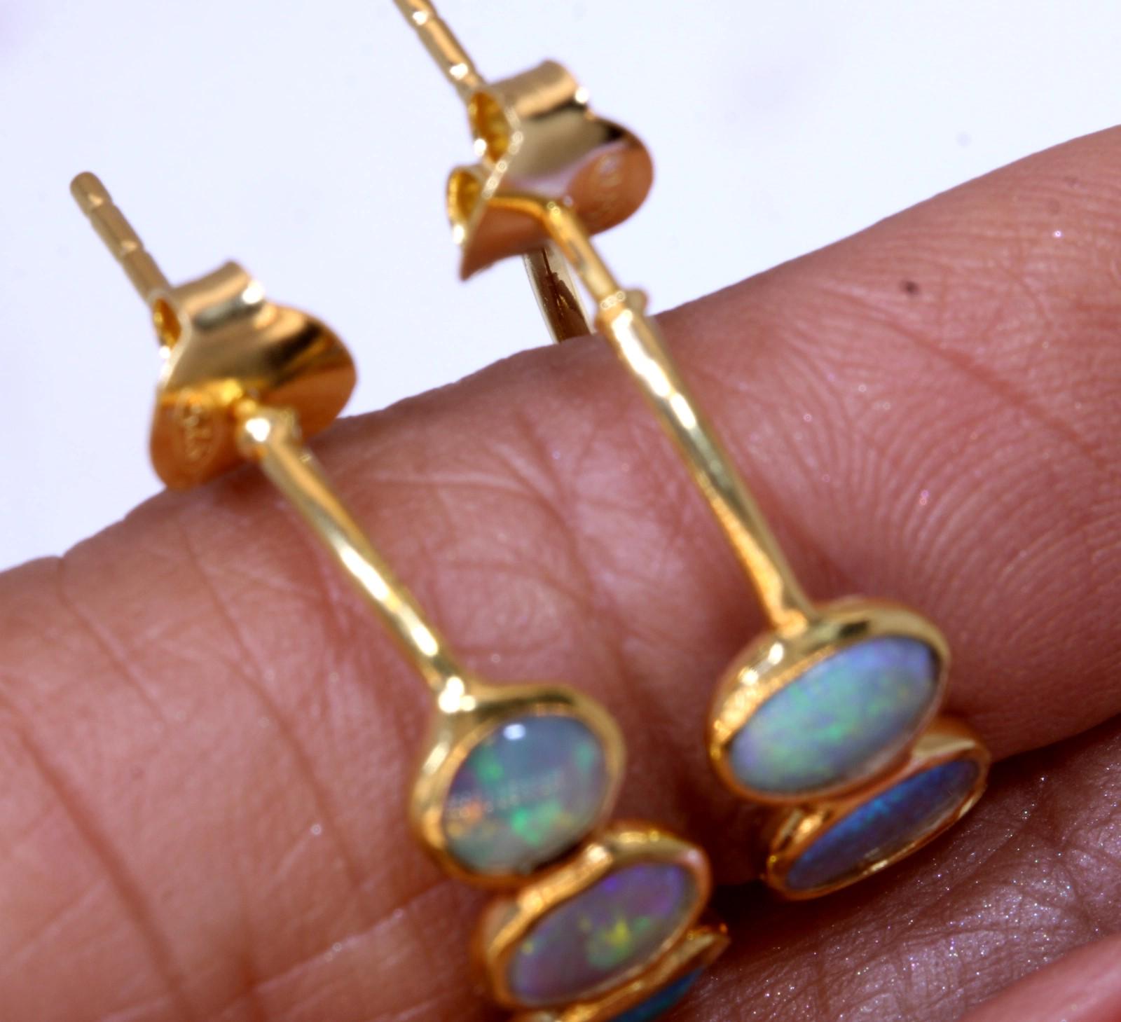 12.35カラット オパール シルバー イヤリング OF-4456 - Etsy 日本