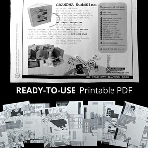 GRANDMA SuddSlee : Printable DIY Mini Popup Dollhouse Book Template, 12 house scenes, creative/inspirational/thoughtful/self-love gift image 8