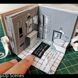 GRANDMA SuddSlee : Printable DIY Mini Popup Dollhouse Book Template, 12 house scenes, creative/inspirational/thoughtful/self-love gift image 5