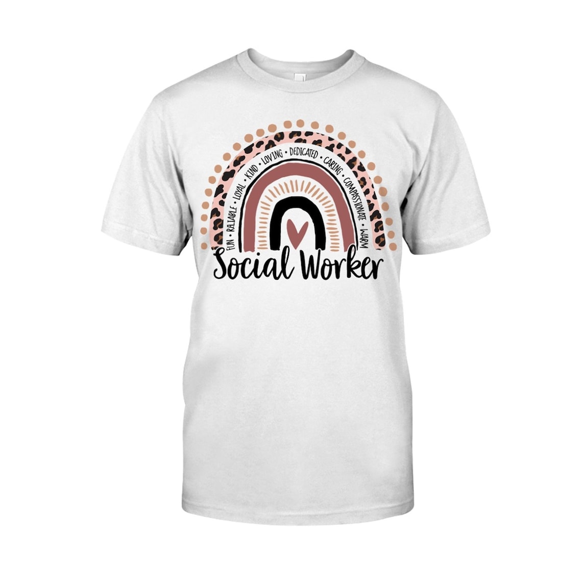 Social Worker Leopard Rainbow Shirt Social Worker Shirt Etsy