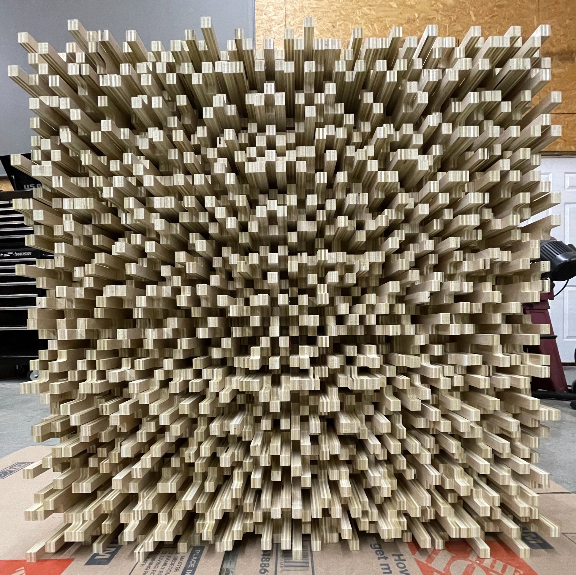 HUGE DIY Acoustic Wood N23 QRD Skyline Sound Diffuser