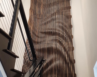 Ola gigante paramétrica 3D para pared, obra de arte - 11'6" H x 5' W