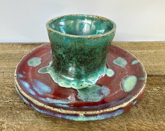 Rustic Turquoise Small Chip and Dip Bowl