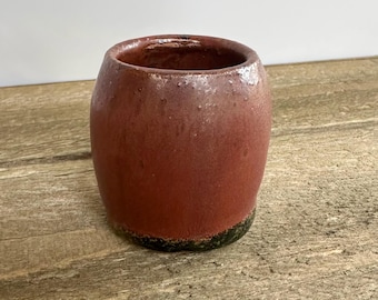 Rustic Red Shot Glass – Handmade Pottery